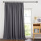 PONY DANCE Wohnzimmer Vorhang mit Kräuselband für Schiene 1er Set H 220 x B 300 cm Verdunkelungsvorhang Thermogardine Hitzeschutz Extra Breie Gardinen Grau Blickdicht Thermal Curtain