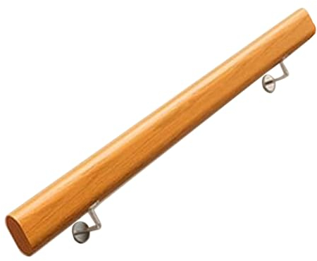 Handlauf aus Holz für Treppen, 1 m, 2 m, 300 cm, 4 m, 500 cm, 6 m, Handläufe für Innentreppen, Geländer für Haltegriffe im Innen- und Außenbereich, an der Wand montiertes Handgeländer ( Size : 110cm )