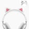 MOWYEOK Stirnbandabdeckung kompatibel mit AirPods Max, süßes Katzenohren Design weicher Silikon Kopfhörer Stirnbandschutz, für Top Pad Schutzhülle für AirPods Max（Weiß+Rosa）