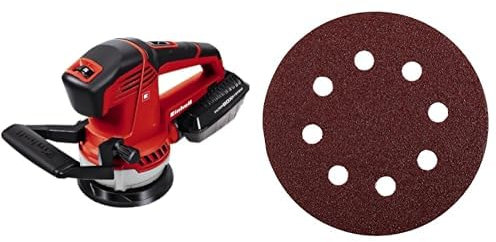 Einhell Lijadora orbital aleatoria - TE-RS 40 E. 400W, oscilación 12.000-24.000 1 /min, disco de 125 mm, aspiración activa de polvo, caja de filtro, maletín de transporte + pack de 20 discos lijadores