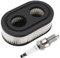 VooGenzek 1 Pièces Filtre à Air Tondeuse à Gazon et 1 Pièces Bougies d'allumage, Compatibles avec Briggs & Stratton 798452 593260 Moteur
