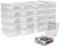 20Stk Kleine Durchsichtige Kunststoff Aufbewahrungsbox, Transparenter Quadratischer Perlen Organizer, Stapelbare Rechteckige Bastelprojekte Box, Plastik Klar Behälter Box mit Klappdeckel für Pillen