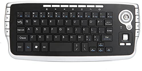 Sunydog E30 2,4 GHz Wireless Keyboard mit Trackball Maus Scrollrad Fernbedienung für Android TV BOX Smart TV PC Notebook Silber