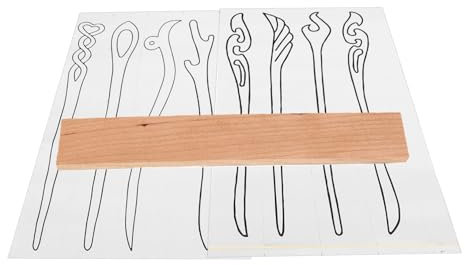 KONTONTY 1 Set Tornante Incisione Blocco Gioielli Accessorio Forcella Di Legno Materiale Blocco Di Legno Accessorio In Legno Blocco Forcella Incompiuta In Legno Materiale