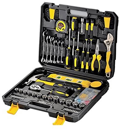 Professional Complete Tools Kit Set Briefcase Boxes Hand Tool 108 PCS Home Metal Carpentry Car Repairs Maintenance Work Toolbox