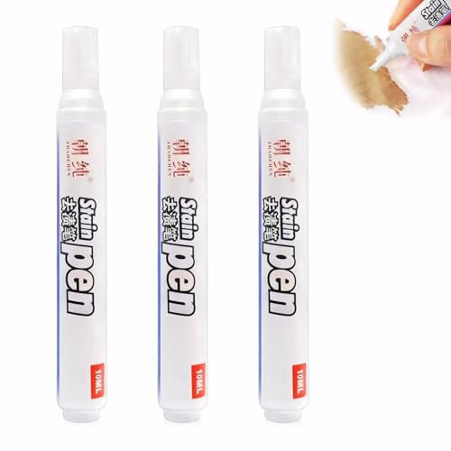 Instant Stain Remover Pen, 3Pcs White Clothes Stain Remover, Quickly Remove Oil Stains, Coffee Juice Stains, Makeup Stains From Clothes, Shoes, and Bags