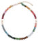 Boho Perlenkette, Bunte Naturstein Halskette Oval Sommer Regenbogen Perlen Halskette Strand Schmuck Geschenk für Frauen