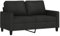 QJBSAVVA Sofa Sets Chaiselongue Küchensofa Schlafsofa - 2-Sitzer-Sofa Schwarz 120 cm Stoff für Ruheraum Büro Schlafzimmer Gästezimmer