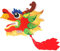 Ruwshuuk Chinesischer Neujahrsdrachen basteln,Chinesischer Neujahrs-Papierdrache, Frühlingsfestdekoration Drachenkopf, Stabile Struktur, Sternzeichen-Maskottchen, Drachenkopf, multifunktionales