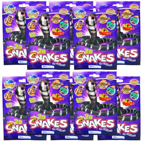 Generisch Blue Ocean Snakes Sammelfiguren 2024 - Planet Wow Farbwechsel Schlange Figur - 10 Tüten