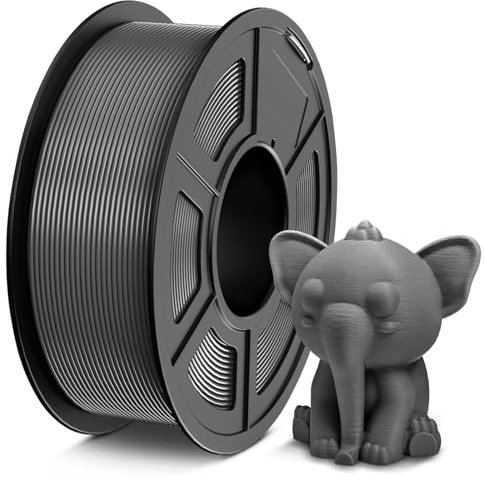 TECBEARS PETG Filament 1.75 mm Grau, Stärker Zähigkeit PETG 3D Drucker Filament, 1kg Spule, Maßgenauigkeit +/- 0,02 mm, Kompatibel mit FDM Drucker