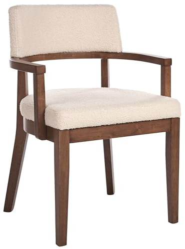 Beliani Lot de 2 Chaises de Salle à Manger en Bouclé Assise Tapissée Marron et Beige Dalbo