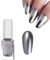 Silver Metallic Nail Polish Silver Nail Varnish Quick Drying Mirror Nail Varnish Long Lasting Metal Effect Silver Nail Polish Water-Based Silver Chrome Nail Polish Breathable Silver Mirror Nail Polish