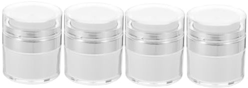 Beavorty 2 Ensembles Bouteille De Presse De Lotion Tasses Pots De Confiture Emporter Mini Pots Avec Couvercles Crèmes Récipient De Maquillage Collation Pot À Biscuits Plastique 2 Pièces * 2