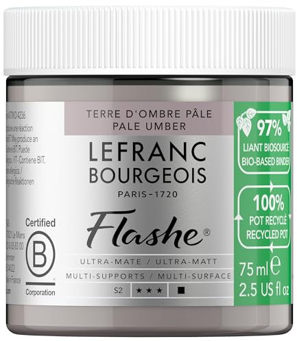 Lefranc Bourgeois Flashe Bio Based Peinture acrylique Pot de 75ml Terre D'Ombre Pâle Série 2