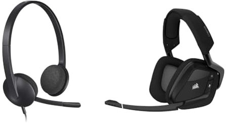 Logitech H340 Casque Filaire, & Corsair Void RGB Elite Casque de
