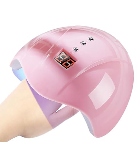 Uitseld UV Nail Lamp, LED Gel Lamp UV Light with 4 Timers, Fast Curing Toenail Dryer Portable Nail Beauty Accessories for Beginners & Women