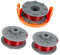 MKVAXR Bobine de Fil for Coupe-Bordures Gardena 5364-20, 1,6 mm x 6,1 m, for Coupe-Bordures Gardena Turbo SmallCut 2401 avec Housse, for 05328-20 (6 bobines + 1 Housse)(Black 3 Spool+1 Cover)