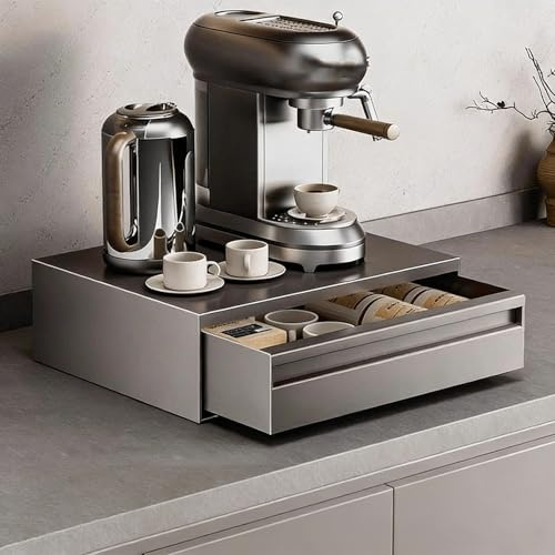TapferBahn Grille pour Four à micros-Ondes avec tiroir,Etagere micros Onde,Meuble micros Onde,Etagere Micros-Ondes,Support pour Micros Onde et Four Extensible,Peu encombrante,Design Moderne
