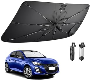 BIBIBO Compatible con Peugeot 208 e-208 Restyling 2019-2024 2025 Parasol Cubiertas Parasol Parabrisas Delantero Parabrisas Coche Parasol Peugeot 208 Accesorios