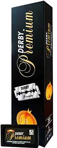DERBY TOKAI zwarte premium tweesnijdend scheermesjes, 5 Stück (20er Pack), black