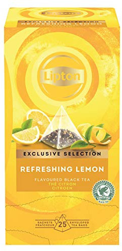 Lipton Limone - Sacchetto per piramide, 1 confezione (1 x 25 bustine di tè)