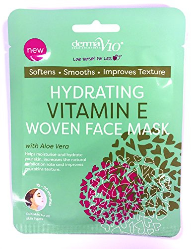 Derma V10 Hydrating Vitamin E Woven Face Mask, mixed color