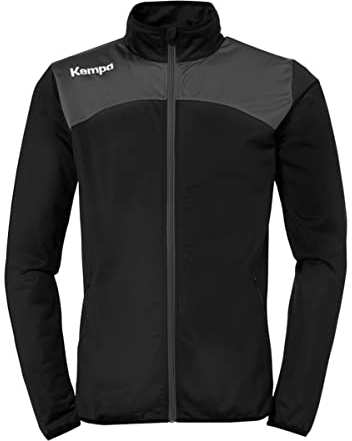 Kempa Herren Emotion 2.0 Poly Jacke, schwarz/Anthra, XL