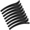 12 Pezzi Fermagli per Capelli Clip Pinze per Capelli Mollette per Capelli in Plastica per Donna Ragazze Nero