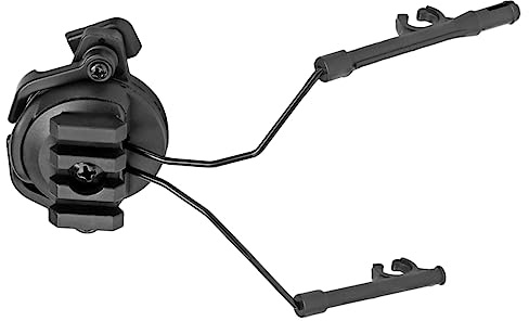 Headset Adapter Helmet Headset Adapter ARC Rail Adaptor Suspension Headphones Bracket Hunting Earmuffs Support Attachments Accessory 19-21mm (Black) Helmet ARC