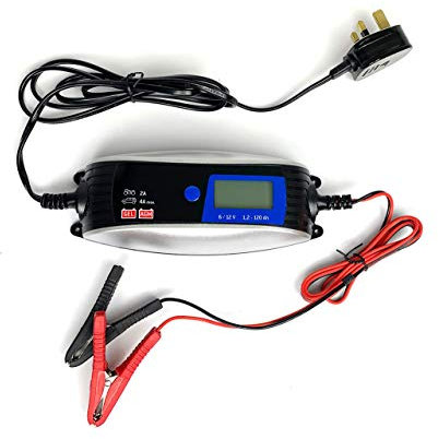 Autochoice Intelligent 7 Stage SMART BATTERY CHARGER - 6v or 12v including Winter settings - With Diagnosis & Maintenance Cycles - 4amp - Suitable for Standard Lead-Acid Gel AGM Stop Start Batteries