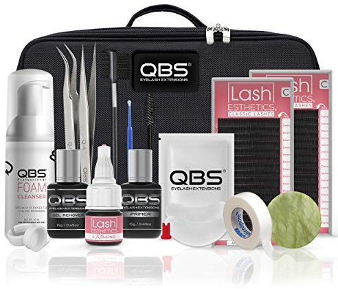 LASH ESTETHICS Wimpernverlängerungsset | Eyelash Extension Starter Kit for Classic, Volume & MEGA Volume Lashes | Includes GLUE, REMOVER, PRIMER etc (VOLUME LASHES, CURL C)