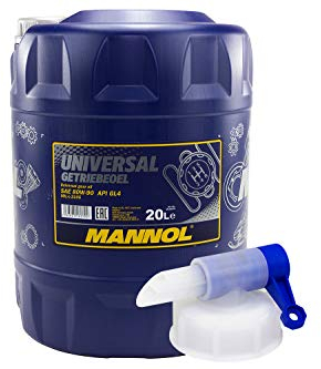 Getriebeöl MANNOL Schaltgetriebe Universal API GL 4 80W-90 20 Liter inkl. Auslasshahn für Aprilia Cectek/Herkules Daelim Derbi Gilera Husqvarna Italjet KTM Kymco Peu geot Piaggio Sachs SFM SYM Vespa