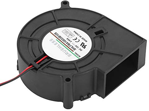 Haofy Ventilatore CC Senza Spazzole con Ventola Radiale 12V, Ventilatore con Doppio Cuscinetto a Sfere Ventilatore d'Aria di Raffreddamento Turbo Ventilatore Centrifugo per Barbecue con