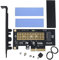 YIOVVOM M.2 NVME SSD to PCIe 3.0/4.0 x4 Adapter with Aluminum Heatsink Solution Supports 2280, 2260, 2242, 2230 Solid State Drives