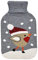 Wärmflasche Weihnachtsvogel, Vogel im Schnee, 2 L mit Strickbezug - Bettflasche, Wärmekissen