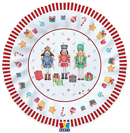 INDUSTRIA delle FESTE 6 Piatti Schiaccianoci 30cm