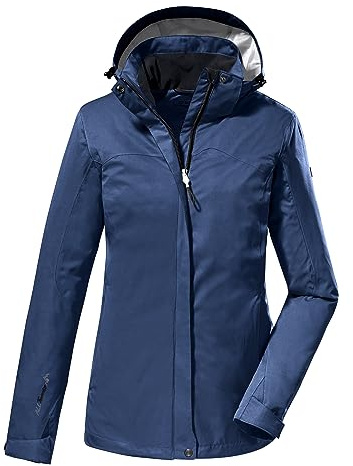 killtec Damen Funktionsjacke/Outdoorjacke mit abzippbarer Kapuze KOS 133 WMN JCKT, dunkel ozean, 36, 38383-000