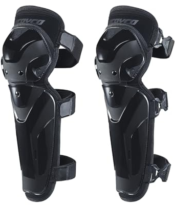 Scoyco 1 Paar Motorrad Knieschienbeinschützer Pads Schwarz Einstellbare Knieschoner Pads Protector für Motocross