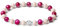 MetJakt Damen Handgemachter Original Schmuck 6MM Kristalle Naturstein Perlenarmband Stretch Stretcharmband Edelstein Platin Kugelarmband Echtes Damenschmuck (Roses Tigerauge)