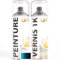 ipixline Kit Retouche Peinture Carrosserie Voiture - Bombe Aérosol Peinture Auto 400 ml, Vernis Brillant 1k 400 ml - Compatible avec Renault - Bleu Zanzibar RRF