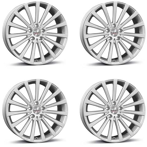 4x Borbet Felgen BLX 8.5x18 ET30 5x112 brilliant silver kompatibel mit Mercedes A B C CL CLC CLK CLS E GLA GLC GLK S SL SLC SLK