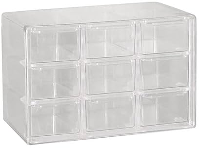 9Grids Large Capacity Daily Contact Lens Case Clear Plastic Storage Box Eye Contact Colored Lenses Organizer Bin for Contact Lens
