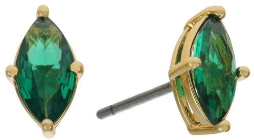Kate Spade New York Signature Soritaire Studs, Emerald