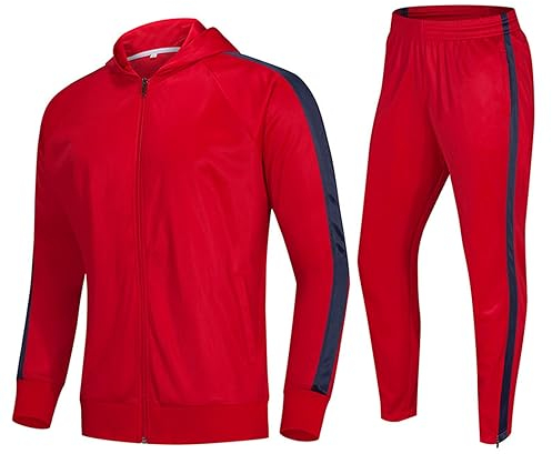 Duohropke Jogginganzug Herren Hausanzug Trainingsanzug Sportanzug Baumwolle Komplett Trainingsanzug Fitness Jogginghose Fußball Freizeit Anzug Herren Sport Trainingsanzug Tracksuit