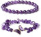GIEEU 2 PCS Heilung Kristall Stein Armbänder, Schmetterling Amethyst Kristall Chip Armband Muster, Energie Heilung Perlen für Frauen