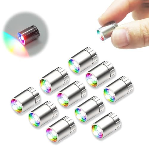 10 pcs Mini Lumières LED, Lampe LED Miniature avec Batterie, Petite Lumière LED pour Décoration, Lampe LED Maison de Poupée, Lampe Miniature pour Maquette (Lumière Colorée)