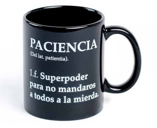 Miss Miserable Taza con mensaje Definición de paciencia