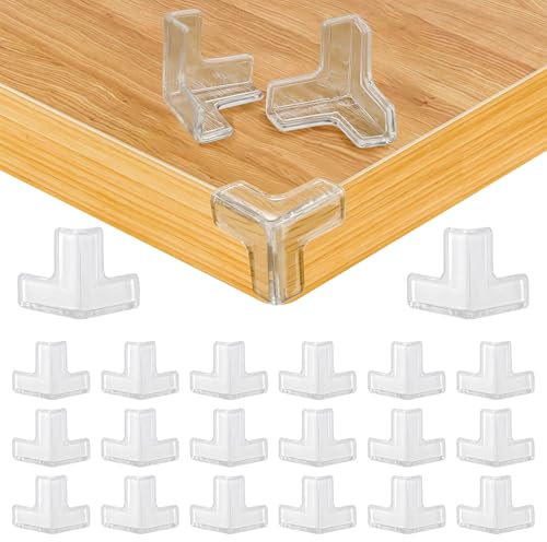 20 Stücks Eckenschutz Kantenschutz Baby,Tischkantenschutz Ecken Selbstklebend,Eckschutzkanten Baby,Transparent Tischeckenschutz für Baby Sicherheit Kinderschutz,Corner Protector für Verschiedene Möbel