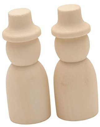 STOBOK 10stücke Teiliges Naturfarbene Holzpuppen Mit Hüten Zum Bemalen Diy Bastelset Für Jungen Und Mädchen Kreative Holzfiguren Für Kunsthandwerk Und Dekoration Pädagogisches Spielzeug